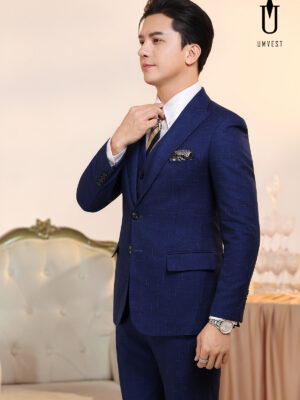 Vest Nam Xanh Dương Phẩy Gile