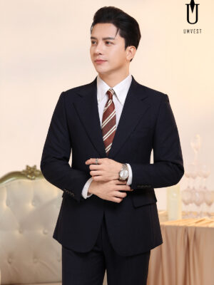 Vest Nam Xanh Navy Nhũ Ve