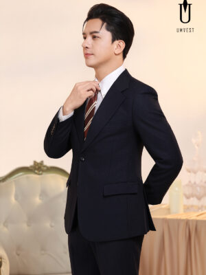 Vest Nam Xanh Navy Nhũ Ve