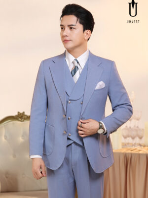 Vest Nam Xanh Nhạt Gile Sam