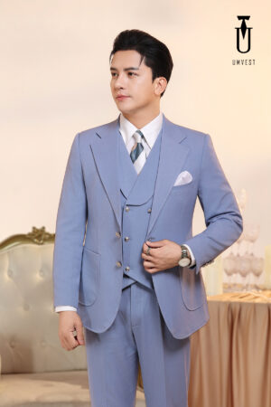 Vest Nam Xanh Nhạt Gile Sam
