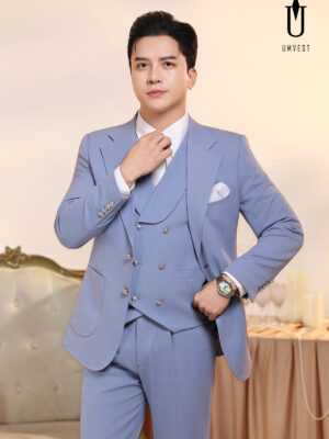 Vest Nam Xanh Nhạt Gile Sam