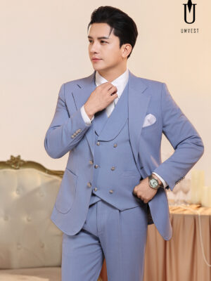 Vest Nam Xanh Nhạt Gile Sam