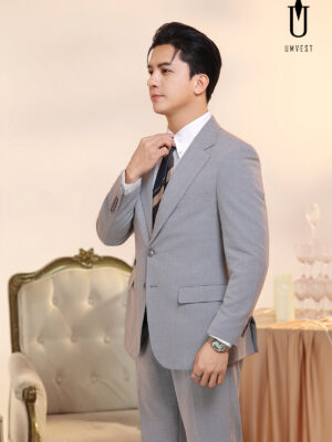 Vest Xám Nhạt Xương Cá