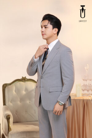 Vest Xám Nhạt Xương Cá