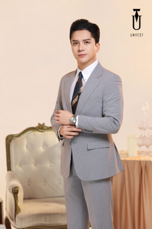 Vest Xám Nhạt Xương Cá
