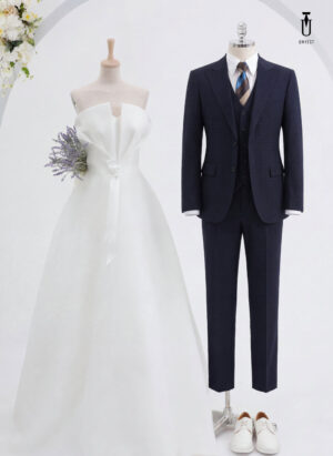 Vest Chú Rể Xanh Đen Caro Gile
