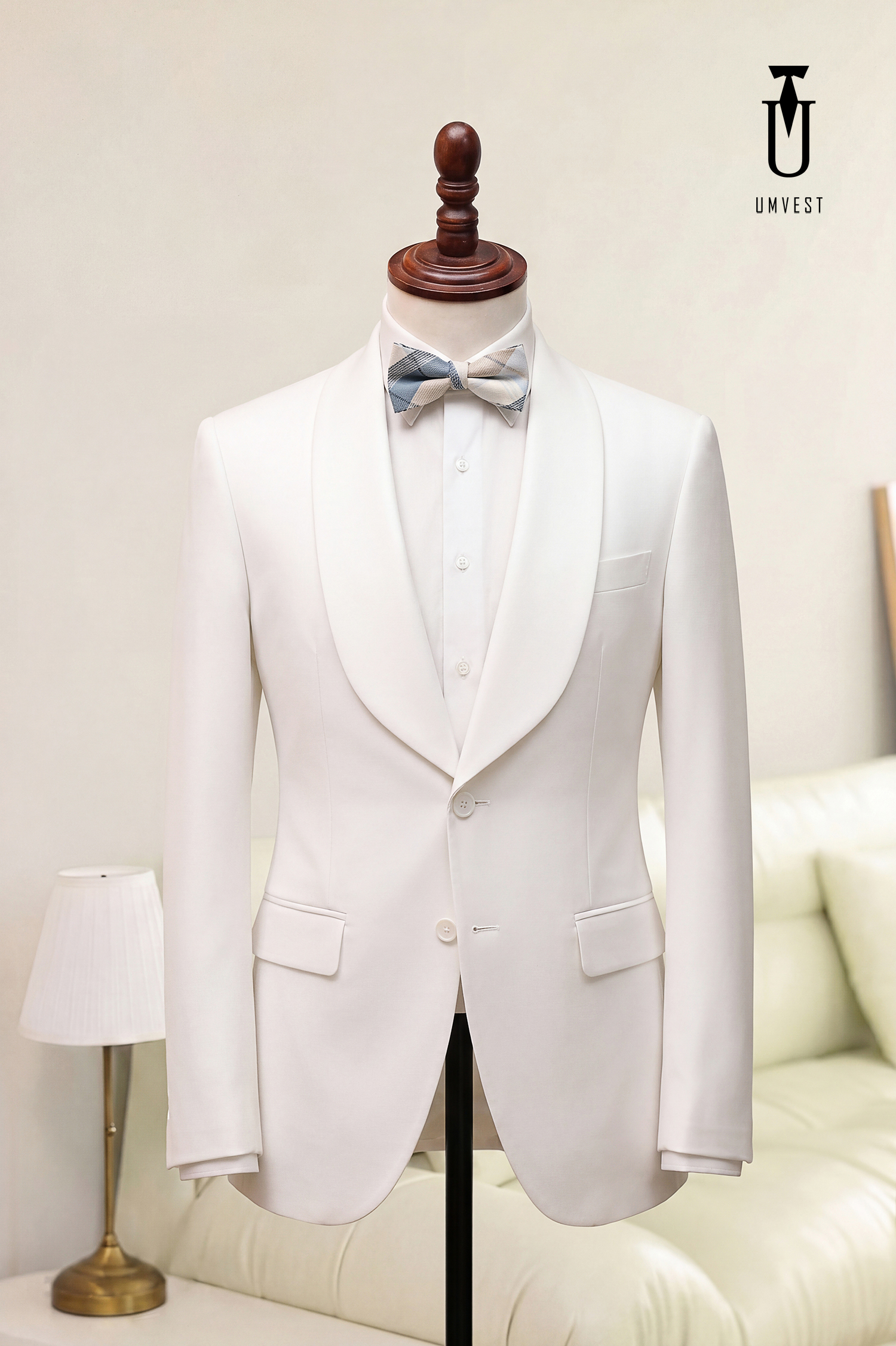 BỘ TUXEDO NAM TRẮNG VE SAM (1)