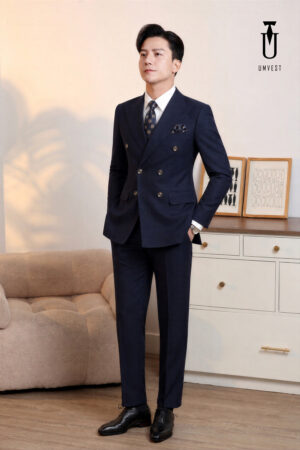 Vest Xanh Navy 6 C&uacute;c