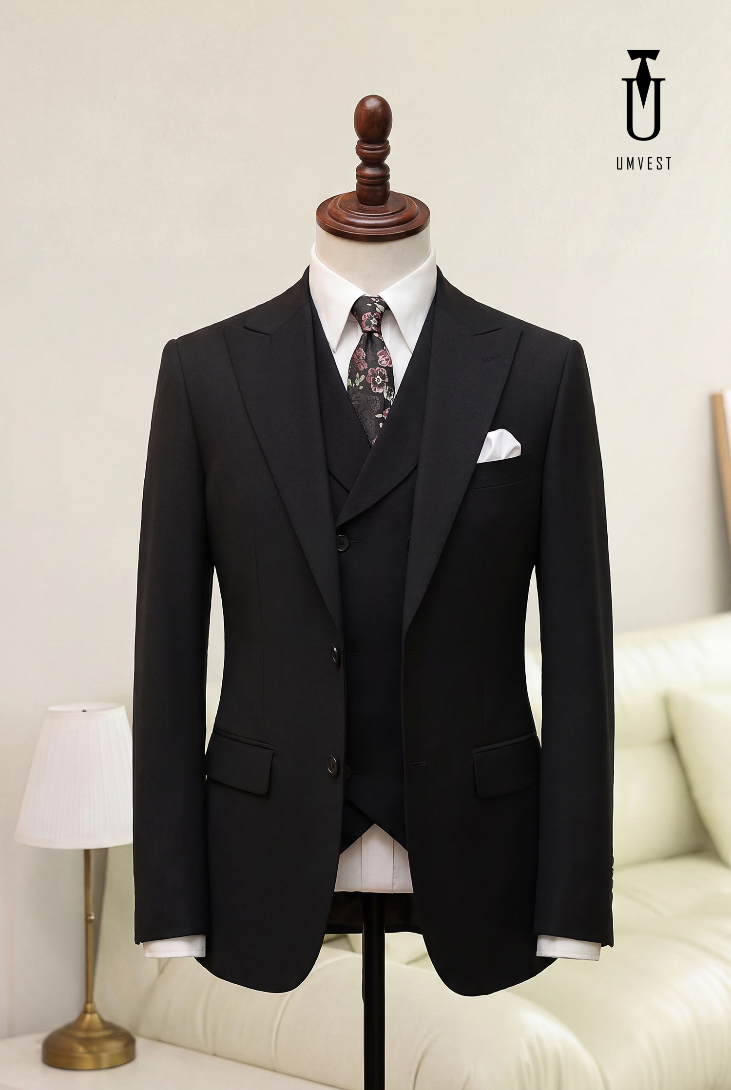 BỘ VEST NAM ĐEN 300 GHILE SAM (1)