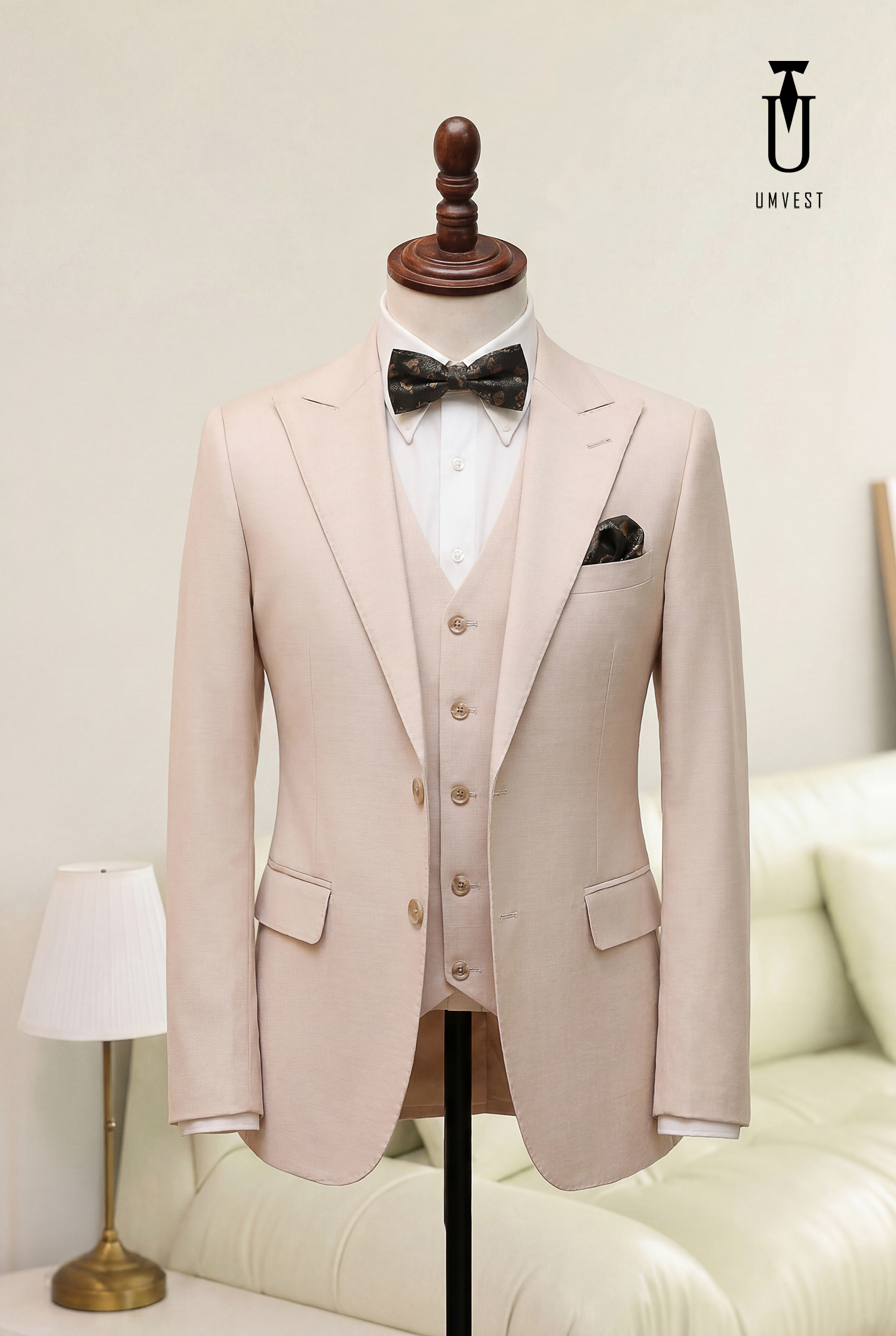 BỘ VEST NAM KEM XƯỚC GHILE THƯỜNG PHỐI NƠ (1)