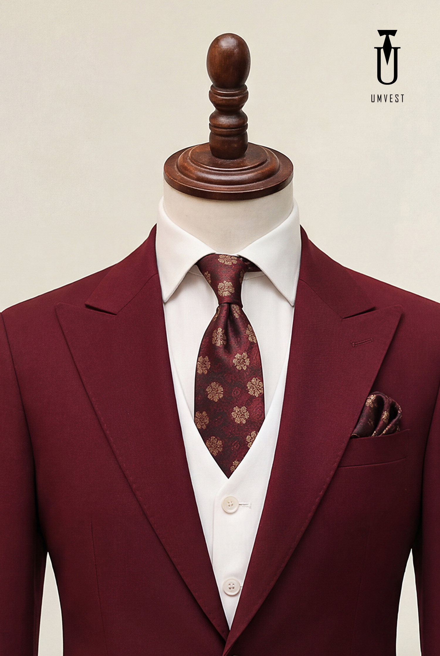 BỘ VEST NAM MÀU ĐỎ GHILE TRẮNG (2)