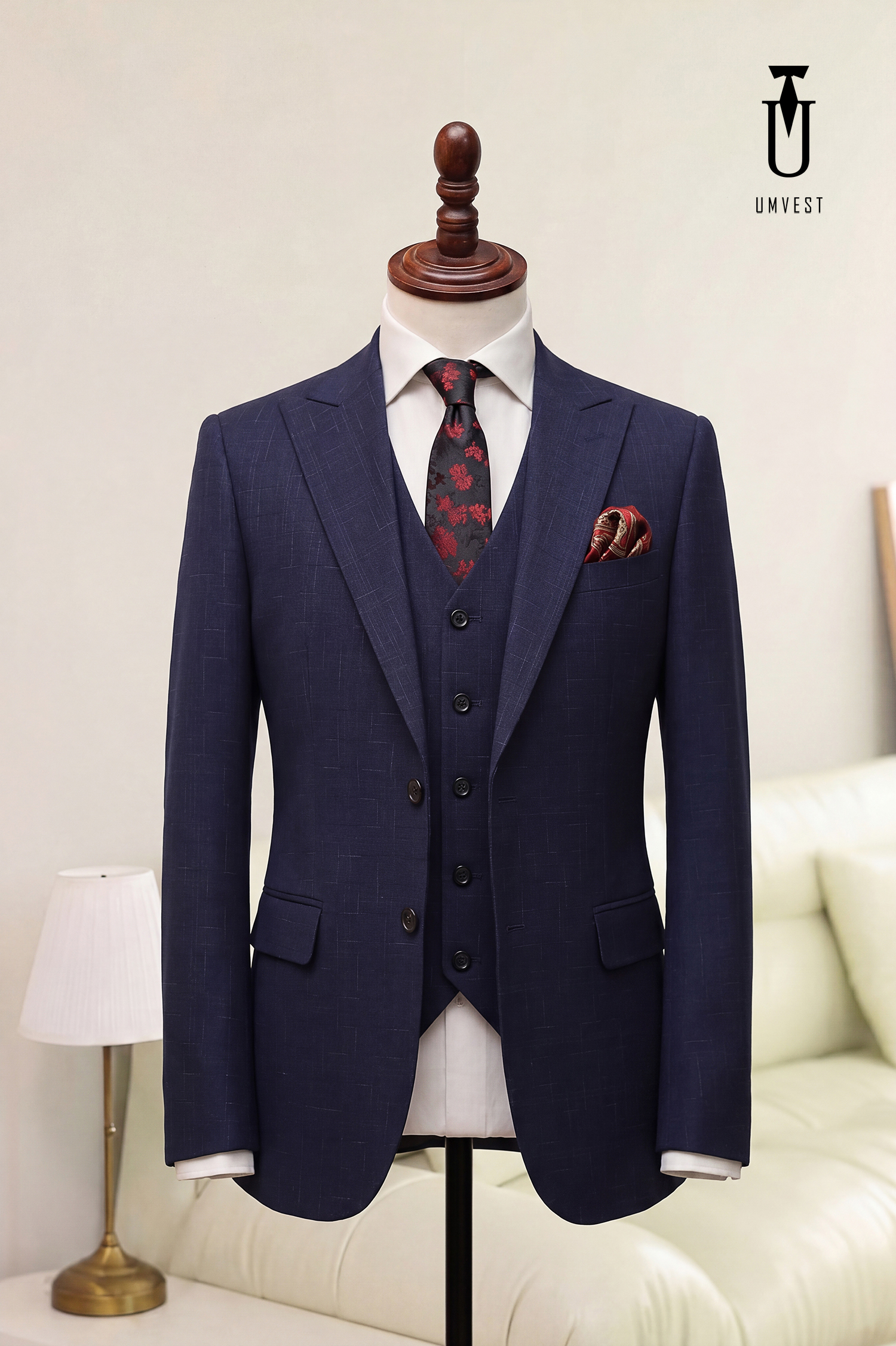 BỘ VEST NAM MÀU XANH 91 GHILE (1)