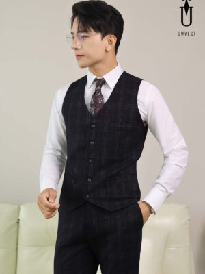 Áo Gile Đen Sọc