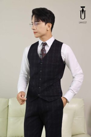 Áo Gile Đen Sọc