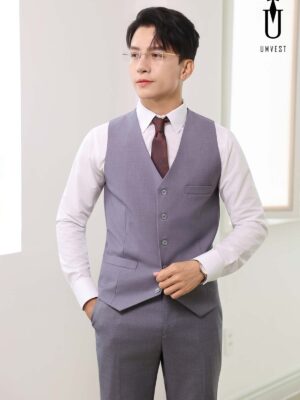 Áo Gile Xám Nhạt