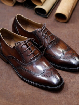 Giày Tây Oxfod Nâu