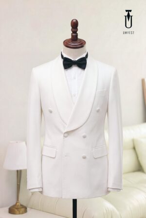 Tuxedo Trắng Sam 6 Cúc