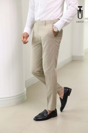 Quần Tây Vàng Nhạt Caro