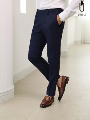 Quần Tây Xanh Đen Caro