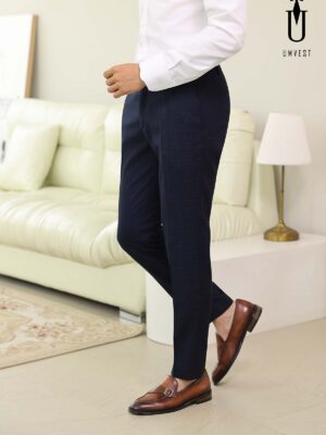 Quần Tây Xanh Đen Sọc