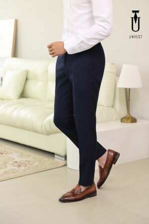 Quần Tây Xanh Đen Sọc