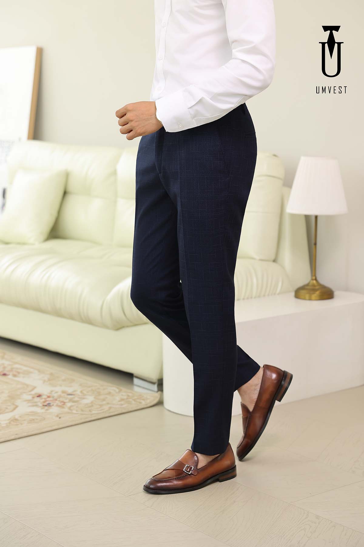 Quần Tây Xanh Đen Sọc Quần Tây Xanh Đen Sọc