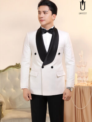 Tuxedo Trắng Ve Sam Đen