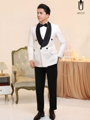 Tuxedo Trắng Ve Sam Đen