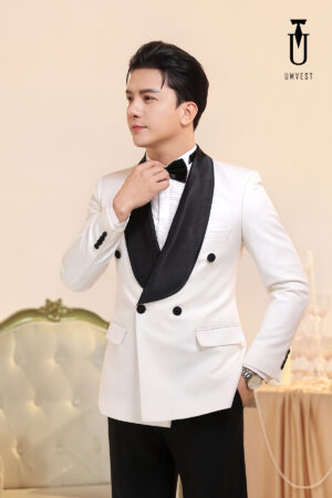 Tuxedo Trắng Ve Sam Đen