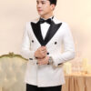 Tuxedo Trắng Ve Nhọn Đen