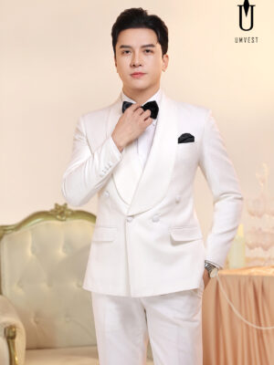 Tuxedo Trắng Sam 4 Cúc