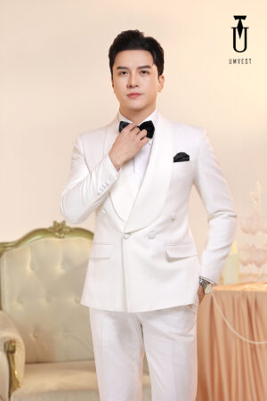 Tuxedo Trắng Sam 4 Cúc