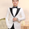 Tuxedo Trắng Ve Nhọn Đen