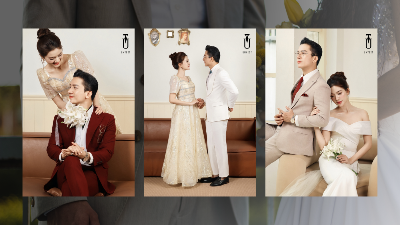 Cách chọn vest chú rể hợp màu váy cưới