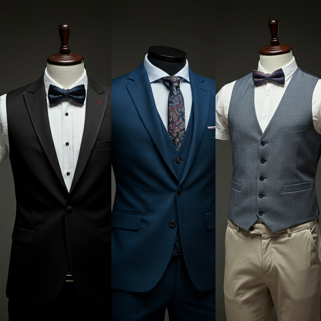 Các mẫu Vest nam phổ biến và cách phối đồ
