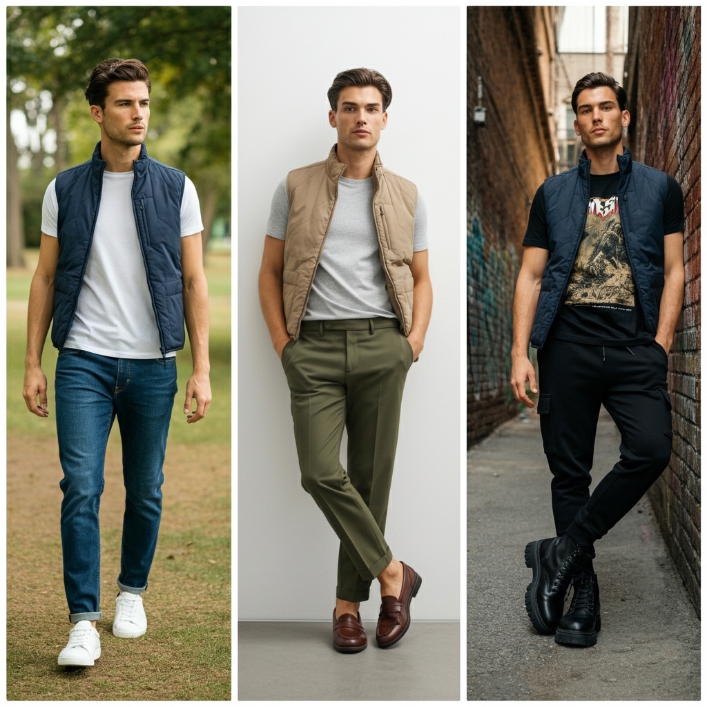 Các Phong Cách Phối Vest UMvest Với Áo Thun Độc Đáo
