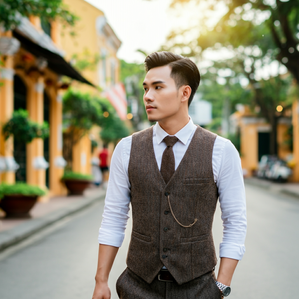 Vest Vintage Nam TP.HCM: Nét Lịch Lãm Cổ Điển Ghi Dấu Ấn!