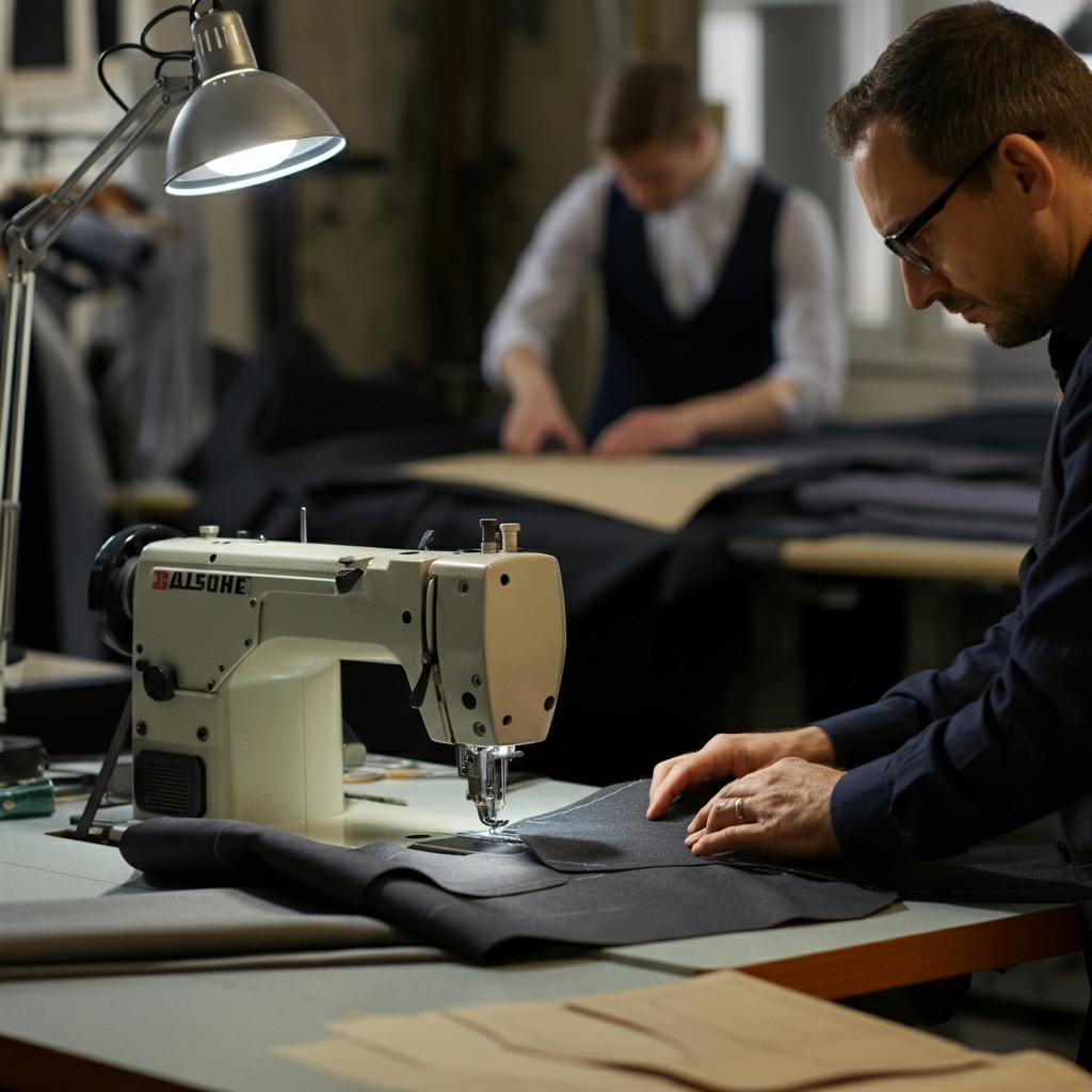 Giai Đoạn Cắt May Tinh Xảo: Nền Tảng Của Một Chiếc Vest Hoàn Hảo