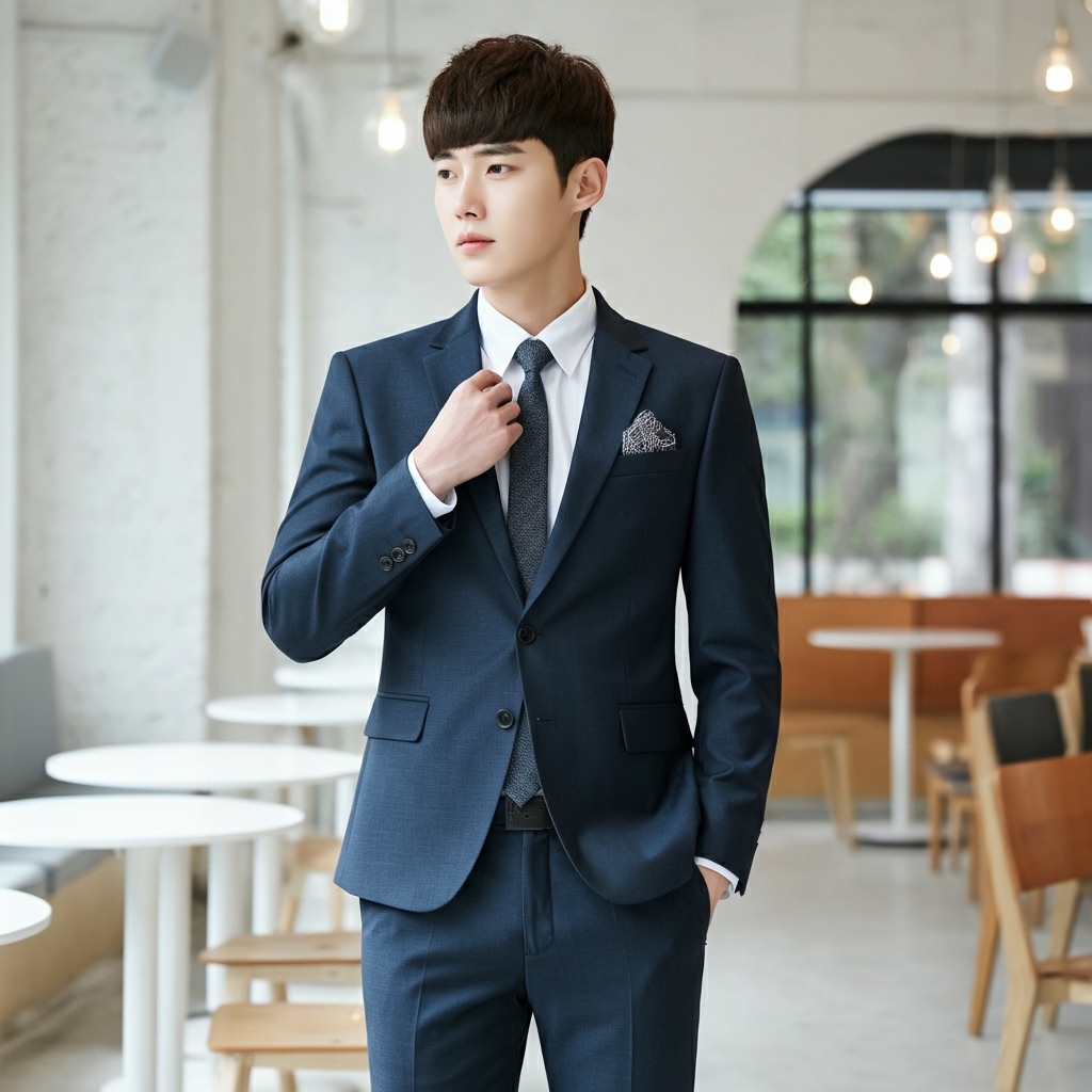 V&igrave; Sao Vest Nam H&agrave;n Quốc Slim Fit Lại 