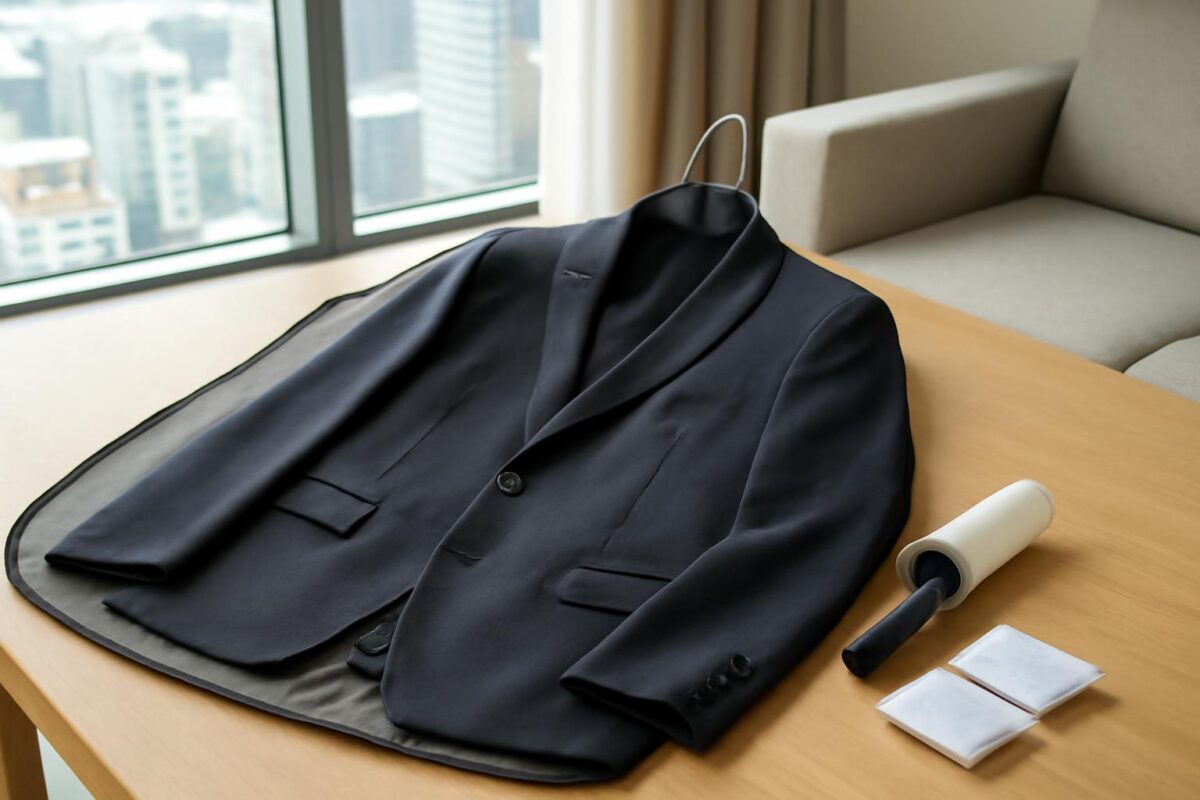 Chuẩn bị vest cưới trước khi cất giữ