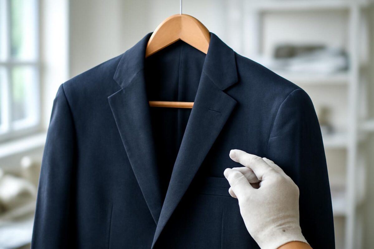 Đánh giá tình trạng vest cưới bị bạc màu trước khi phục hồi
