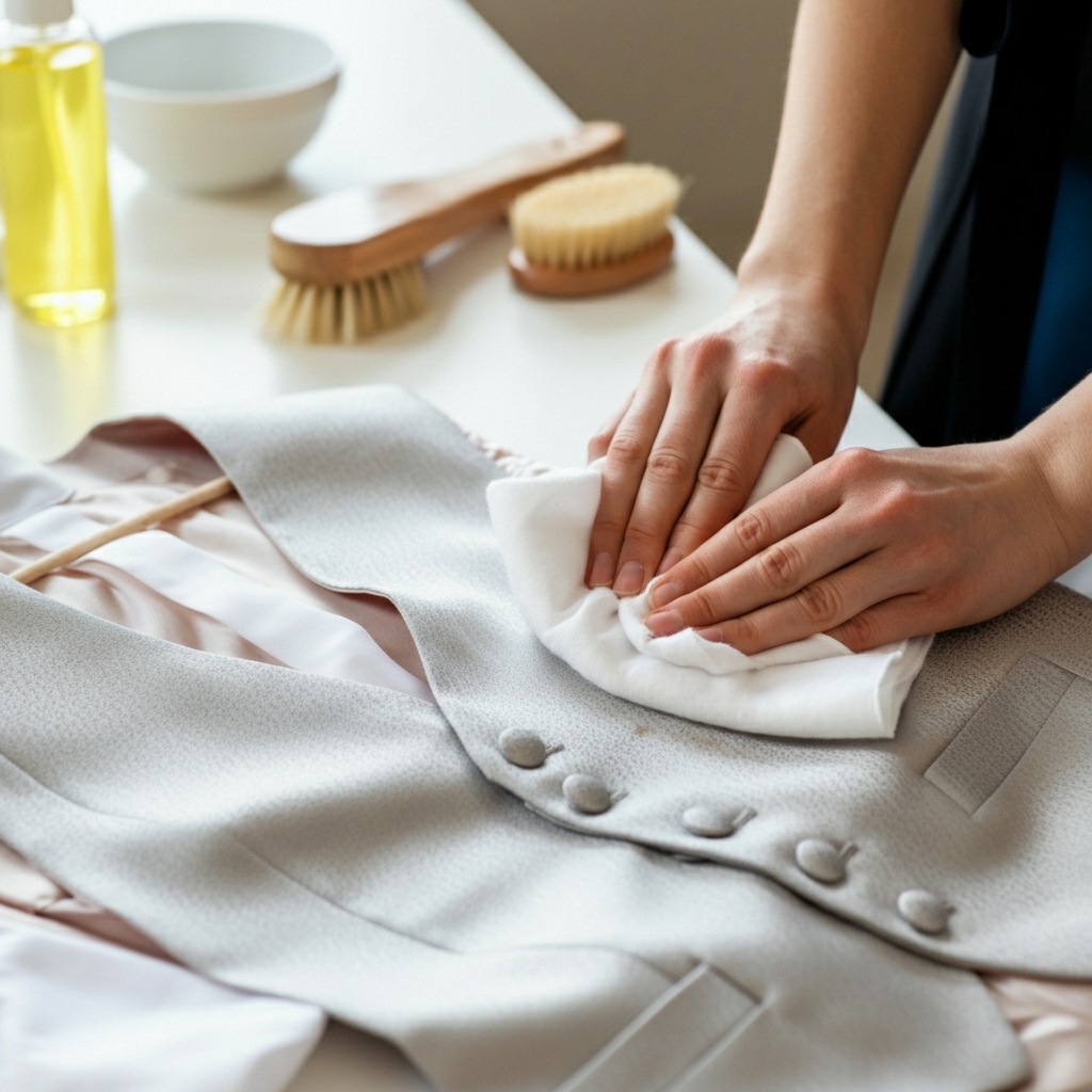 Hướng Dẫn Xử L&yacute; Vết Bẩn Tr&ecirc;n Vest Cưới Tại Nh&agrave; Hiệu Quả