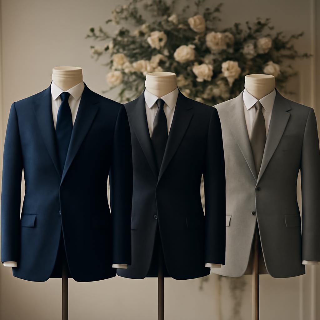 Chọn màu, kiểu dệt và phom vest theo bối cảnh cưới