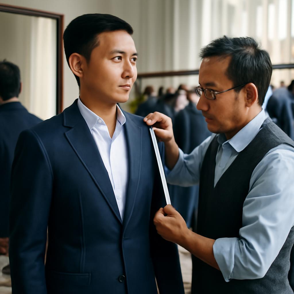 Lấy số đo, cắt may v&agrave; thử vest theo từng giai đoạn