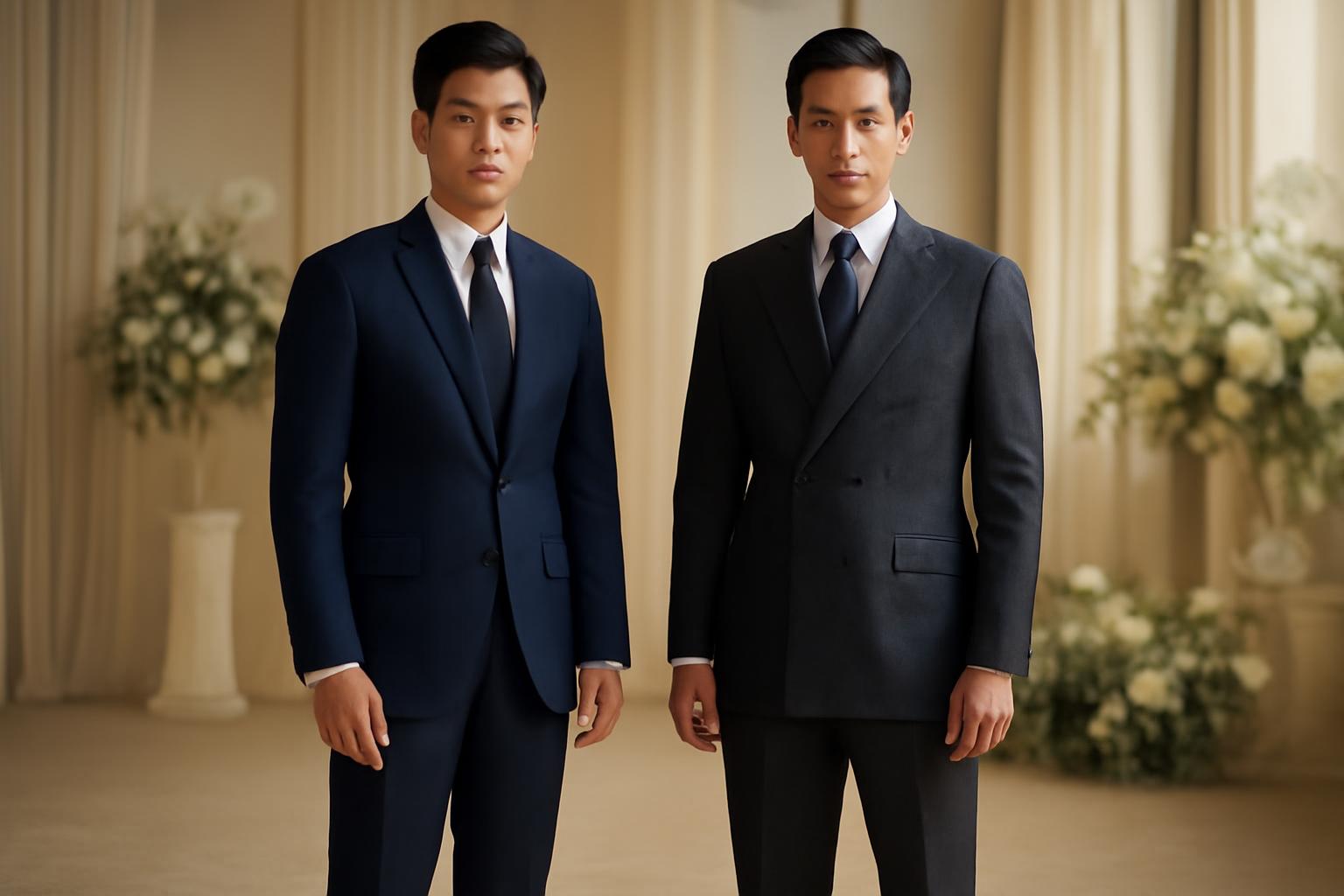 Phân biệt vest cưới nam một hàng khuy và hai hàng khuy