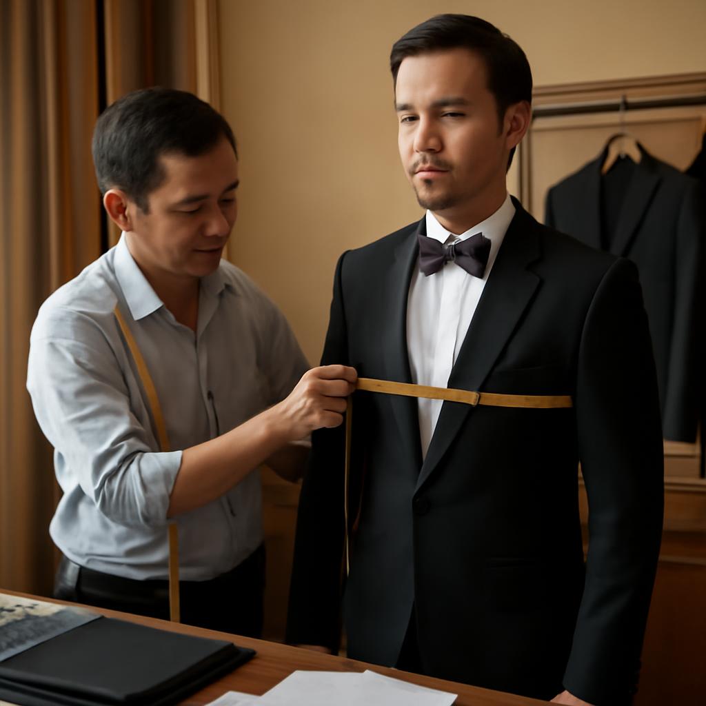 Quy tr&igrave;nh may tuxedo cưới nam chuẩn chỉnh
