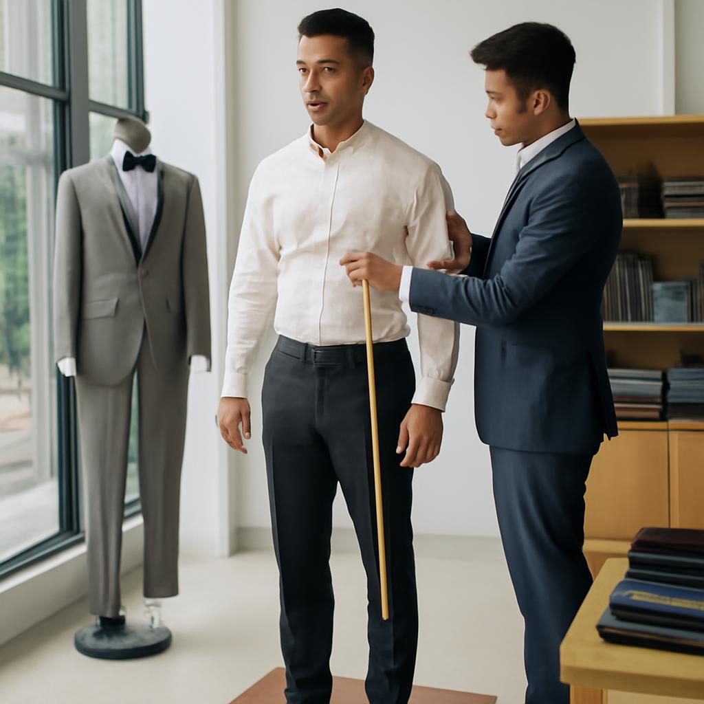 Quy tr&igrave;nh tư vấn chọn vest cưới theo d&aacute;ng người v&agrave; lễ cưới