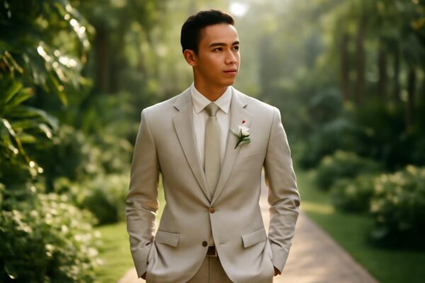 Ti&ecirc;u ch&iacute; chọn vest cưới nam cho kh&ocirc;ng gian ngo&agrave;i trời