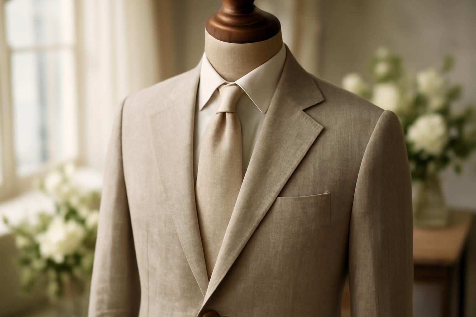 Vì sao vải linen phù hợp để may vest cưới nam